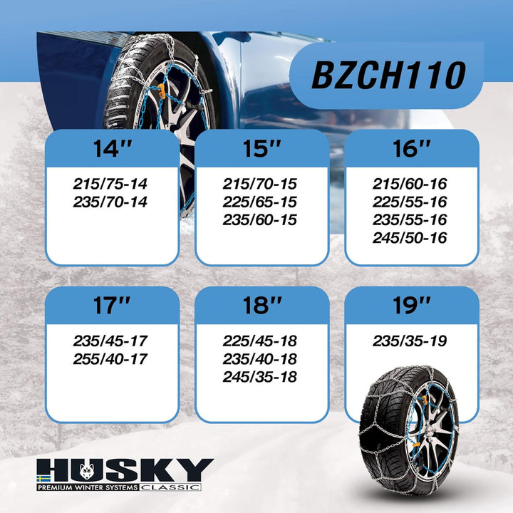 Sumex Schneeketten BUTZI 9mm. O-Norm. KN110, 1 Paar BZCH110, BZCH110