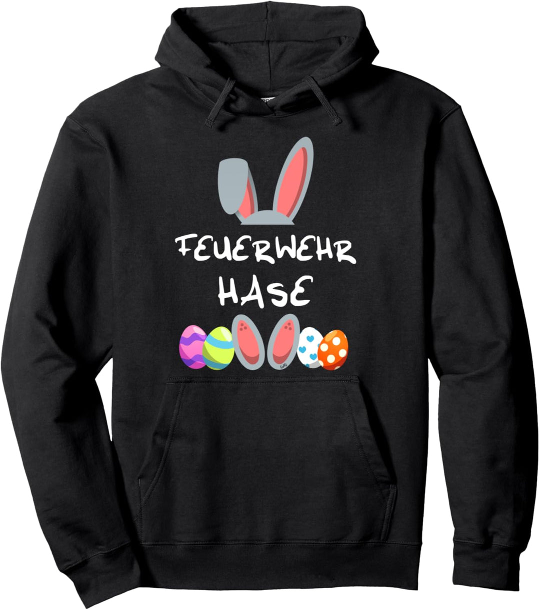 Feuerwehr Hase Osterhase Partnerlook Outfit Geschenk Ostern Pullover Hoodie