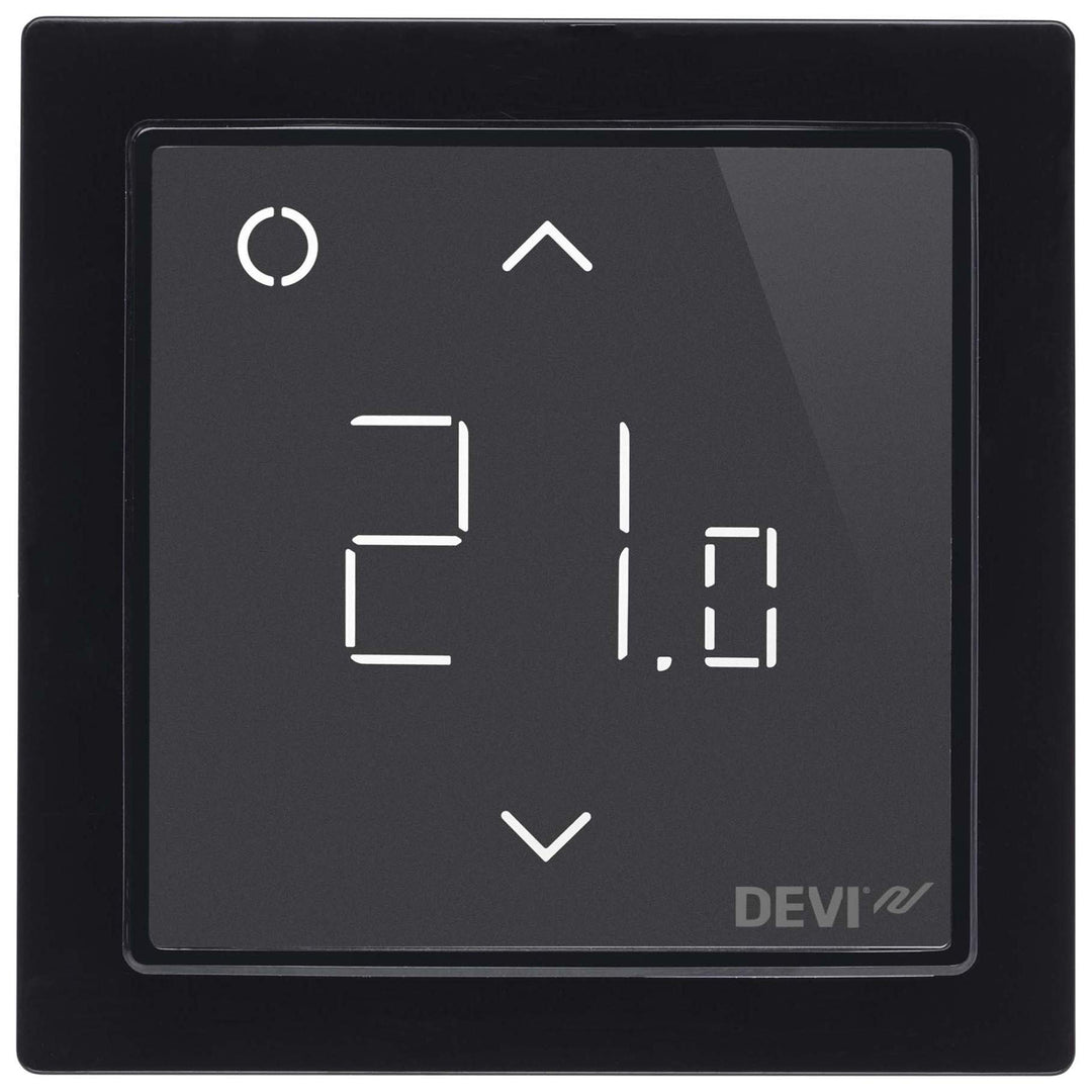 Devi Raum+BodenThermostat 140F1143 RAL9005 Raumthermostat/Uhrenthermostat 5703466239650 x Schwarz, x