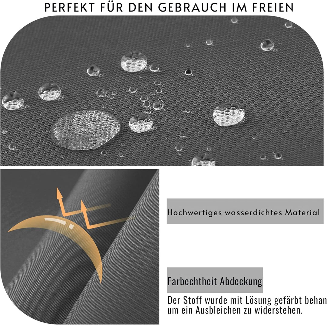 Stuhlkissen 50x50 2er Set für den Aussenbereich, wasserdichte Schaumstoff Sitzkissen Outdoor, Garten