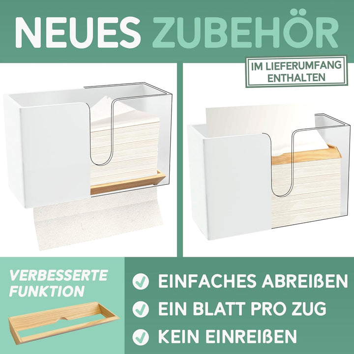 Nature Supplies Papierhandtuchspender aus Holz - Papierhandtuchhalter Mit Wandhalterung oder bei Tis