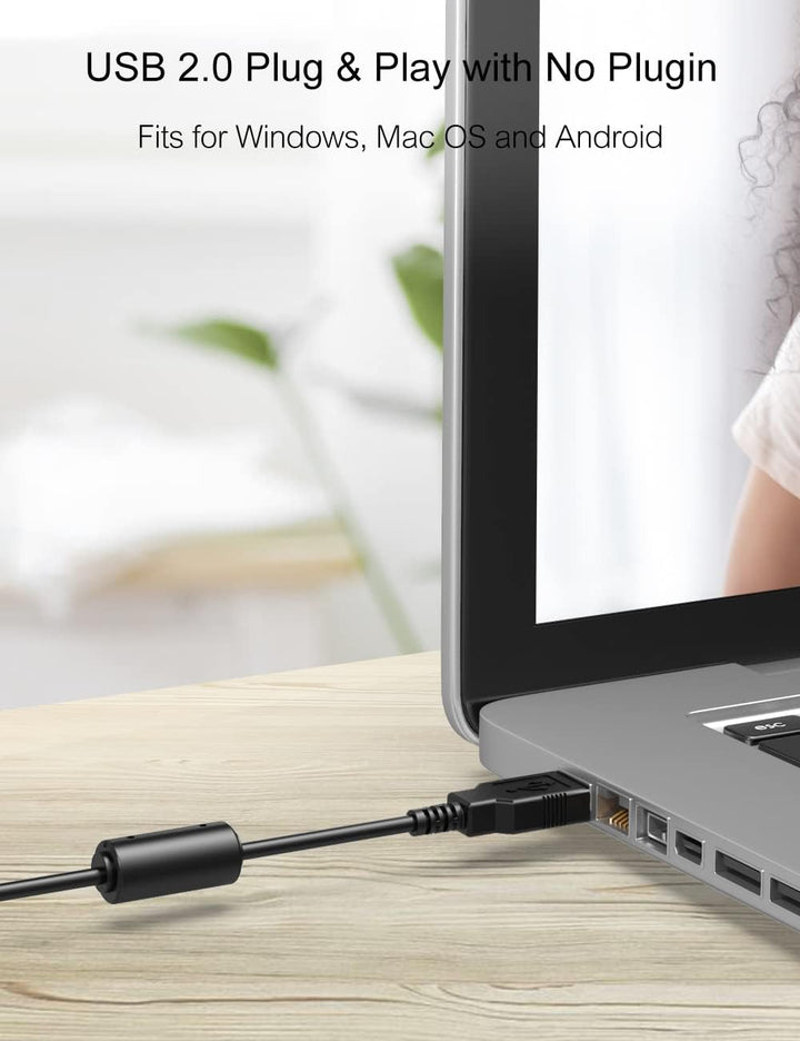 OYU Webcam, 1080P 30Fps, Dual Stereo Mikrofon, USB Plug & Play, HD Web Kamera kompatibel mit Zoom/Sk