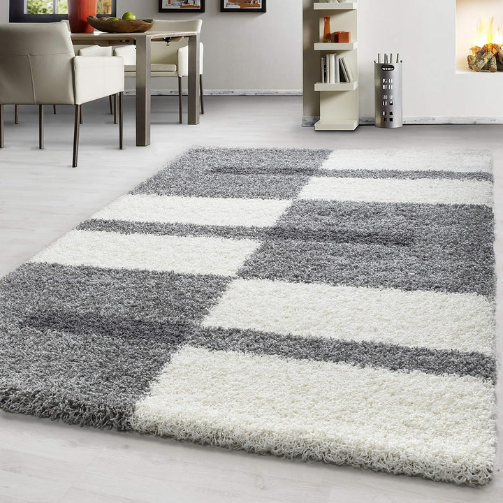 Hochlfor Teppich Wohnzimmer Kariertes Design Schlafzimmer Esszimmer Flur Läufer Küche Weicher Langfl
