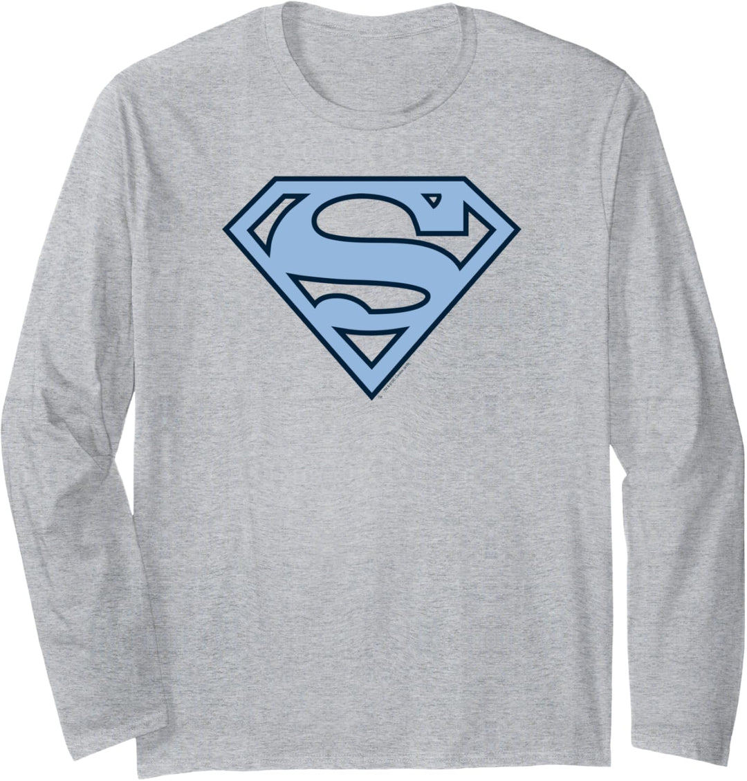 Superman Carolina Blue & Navy Shield Langarmshirt