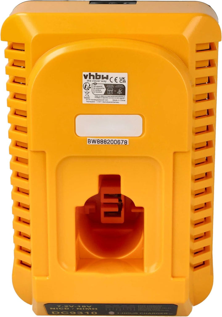 vhbw Ladegerät kompatibel mit Dewalt DE9096, DE9141, DE9501, DE9502 Werkzeug NI-Cd, NiMH-Akkus