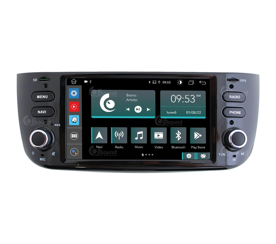 Personalisiertes Autoradio für FIAT Punto Evo Android GPS Bluetooth WiFi USB DAB+ Touchscreen 6.2" 8