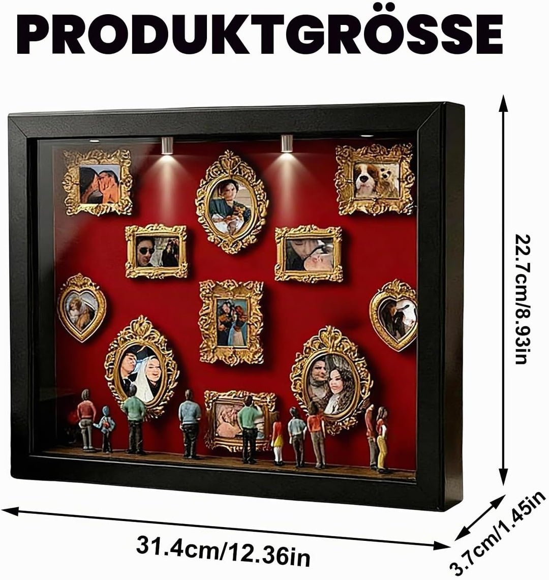 DIY Mini Museum Silhouette Box, DIY Mini Menschen Figuren Museum, Kreativ Bilderrahmen mit MINI Figu