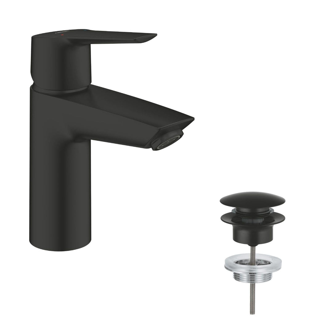 GROHE Start - Einhand-Waschtischbatterie (wassersparend, S-Size, mit Temperaturbegrenzer), matt schw