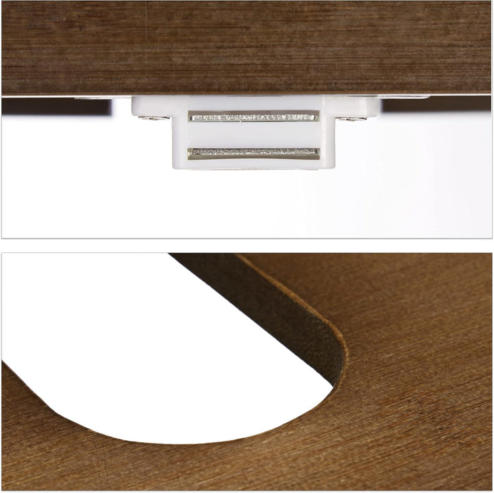 Relaxdays Waschbeckenunterschrank dunkelbraun LAMELL, Badschrank aus Bambus, Waschbeckenschrank, HBT