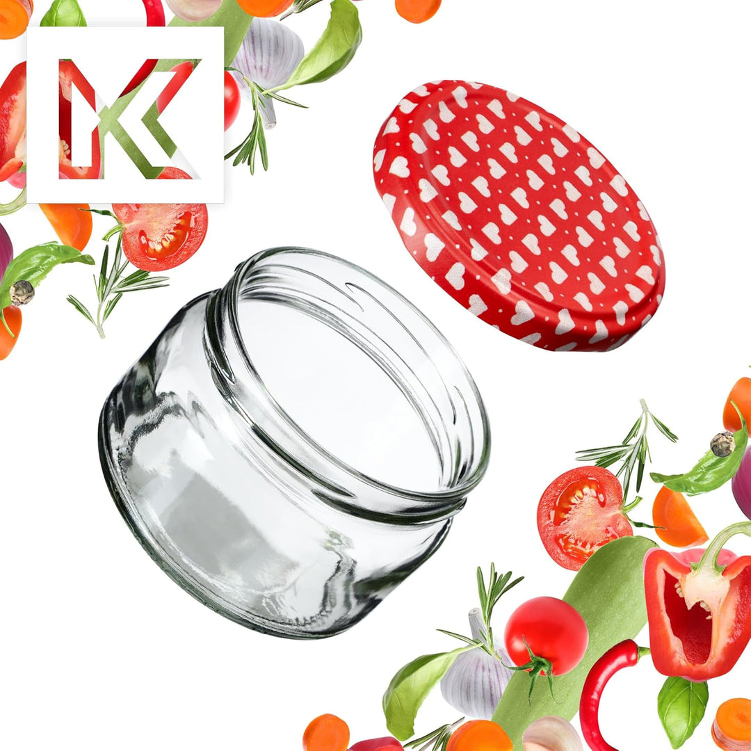 KADAX kleine Einmachgläser 250 ml, Marmeladengläser mit Deckel, Luftdichte Gläschen zum Verschenken,