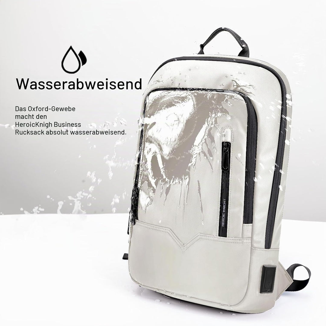 Laptop Rucksack Herren Leicht Business Rucksack mit USB-Anschluss Wasserdichter Rucksack Herren Schu