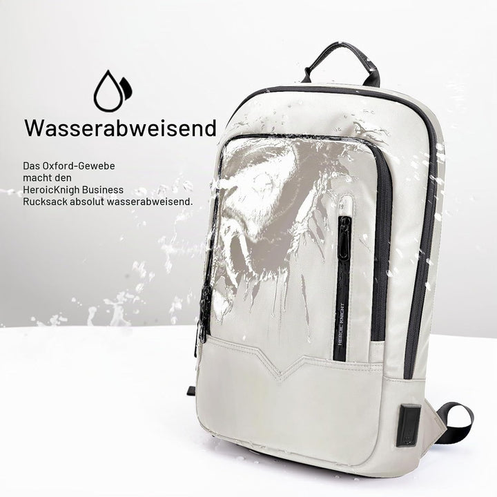 Laptop Rucksack Herren Leicht Business Rucksack mit USB-Anschluss Wasserdichter Rucksack Herren Schu