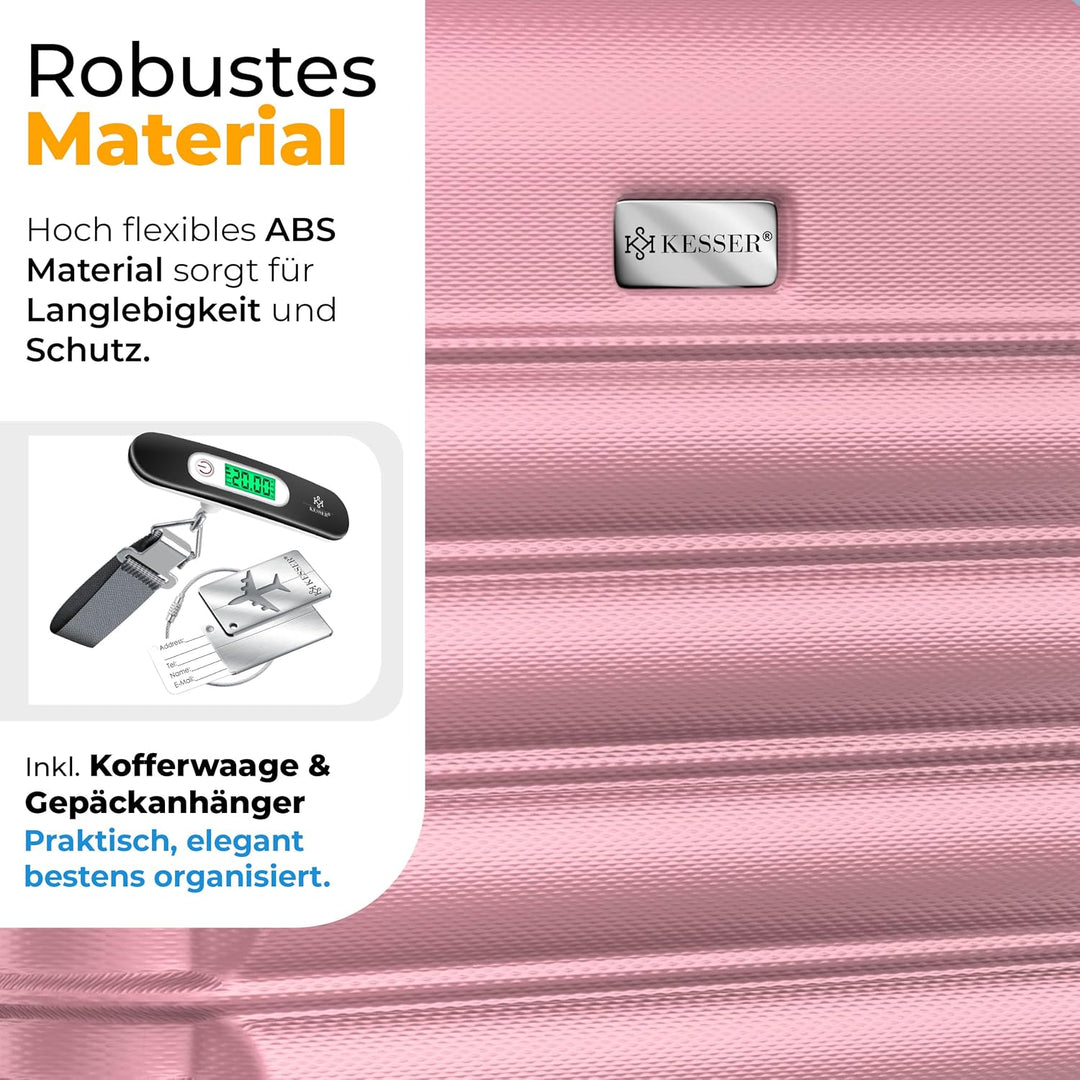 KESSER® 4tlg. Hartschalenkofferset Hartschalenkoffer Reisekoffer Set Reisekofferset Trolley Koffer 4