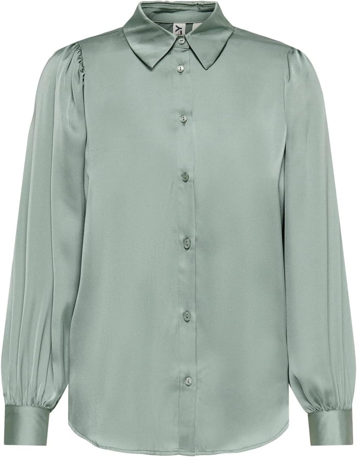 NAME IT Damen Onlzora Ls Puff Shirt Noos Wvn S Lily Pad, S Lily Pad