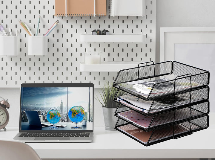 EXERZ Briefablagen 2tlg/ Papiersortierer/Schreibtisch multifunktionaler Organiser/Dateihalter für Bü