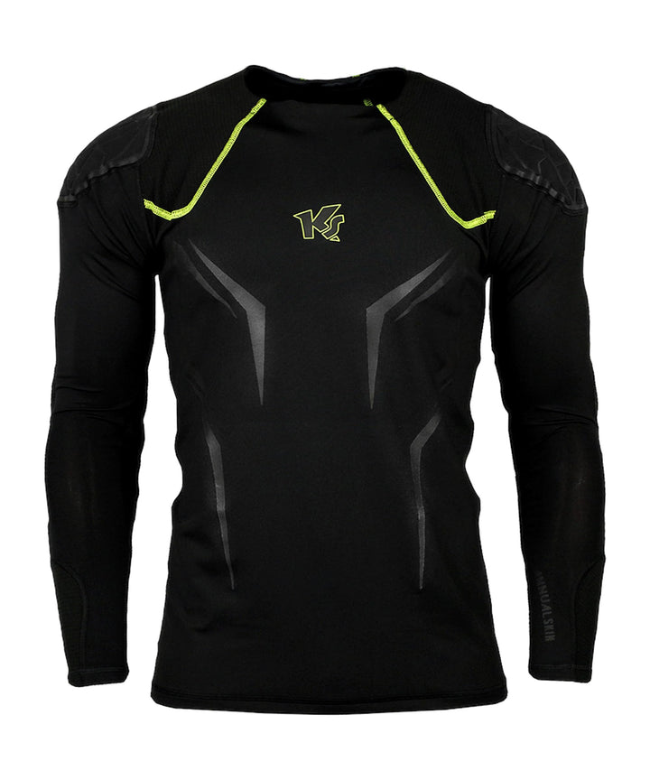KEEPERsport PowerPadded Longsleeve Underwear Shirt Herren M Schwarz/Gelb, M Schwarz/Gelb