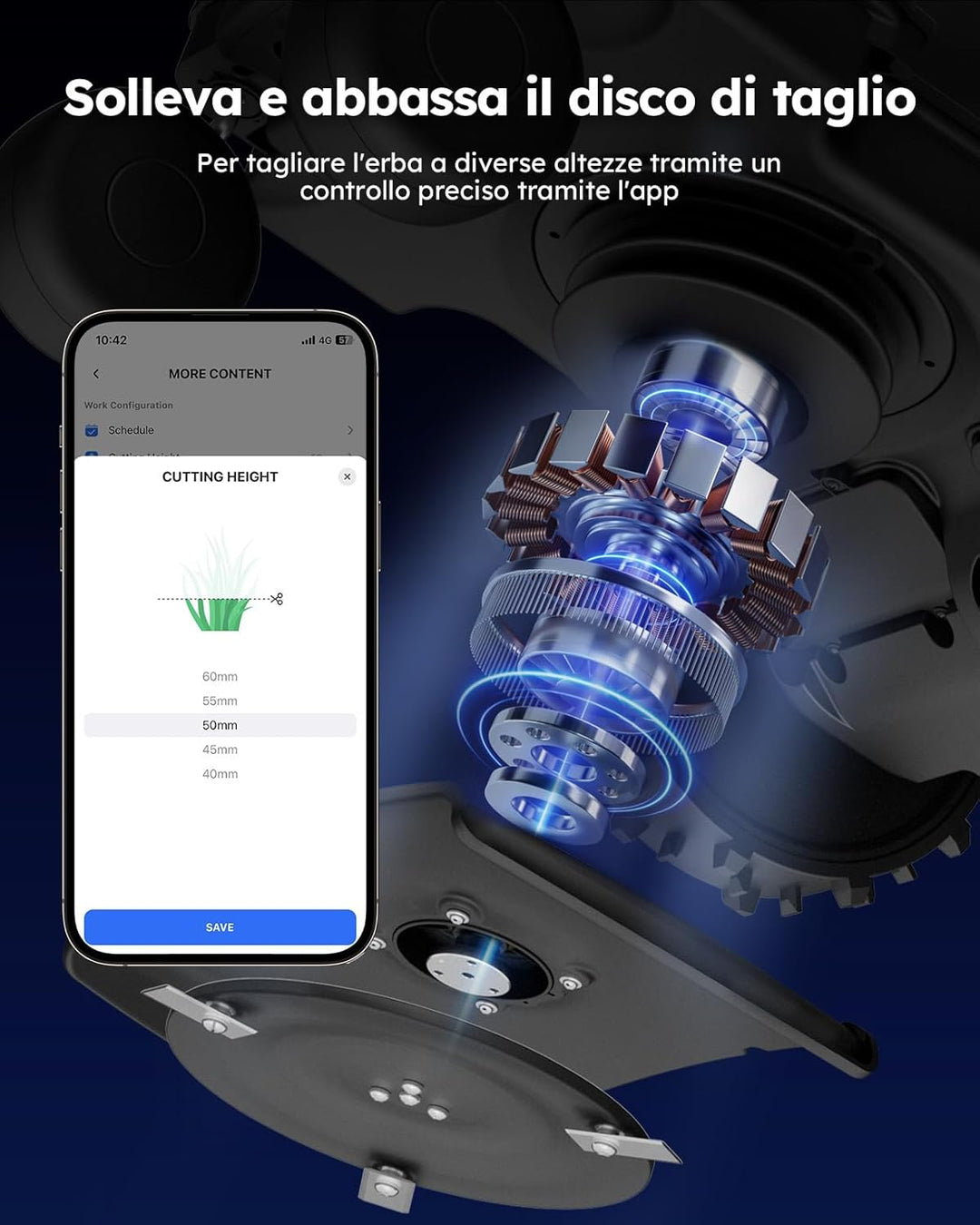 ANTHBOT Pion Rasenmäher Roboter, 1000㎡ für Garten, mit umlaufendem Draht, automatische Zuordnung, Dr