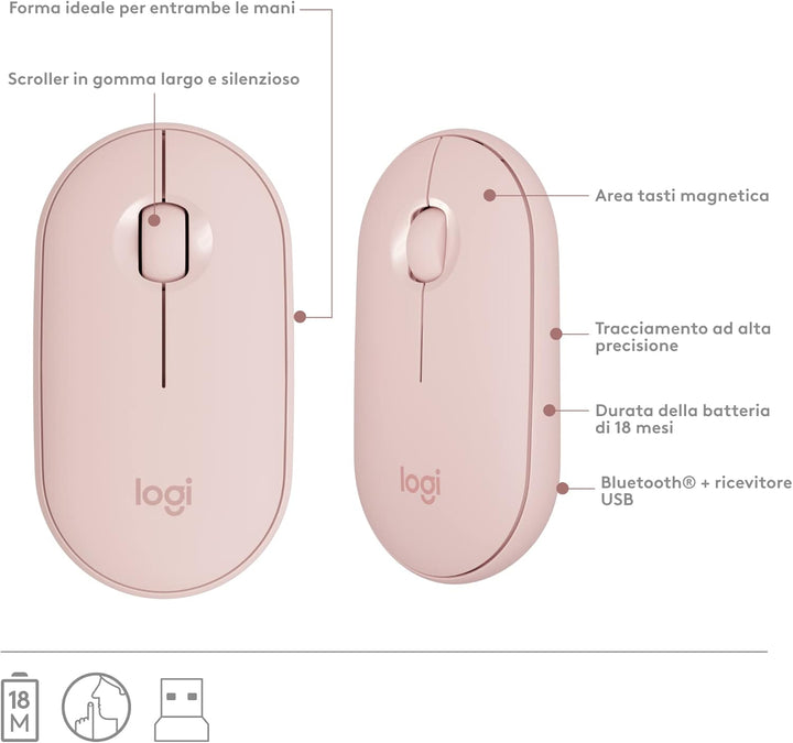 Logitech MK470 Slim Combo Kabelloses Tastatur-Maus-Set - Modernes, kompaktes Layout, Extrem leiser,