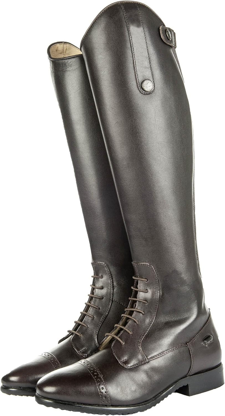 HKM - Damen Reitstiefel VALENCIA Leder cognac kurz Schwarz 38 EU, Schwarz 38 EU