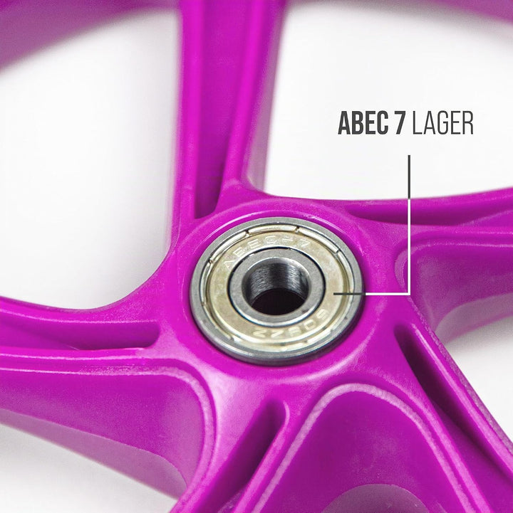 Apollo City Scooter 200mm Ersatzräderset - Pro Wheels mit ABEC 7 Kugellager, Roller Rad Ersatz-Räder