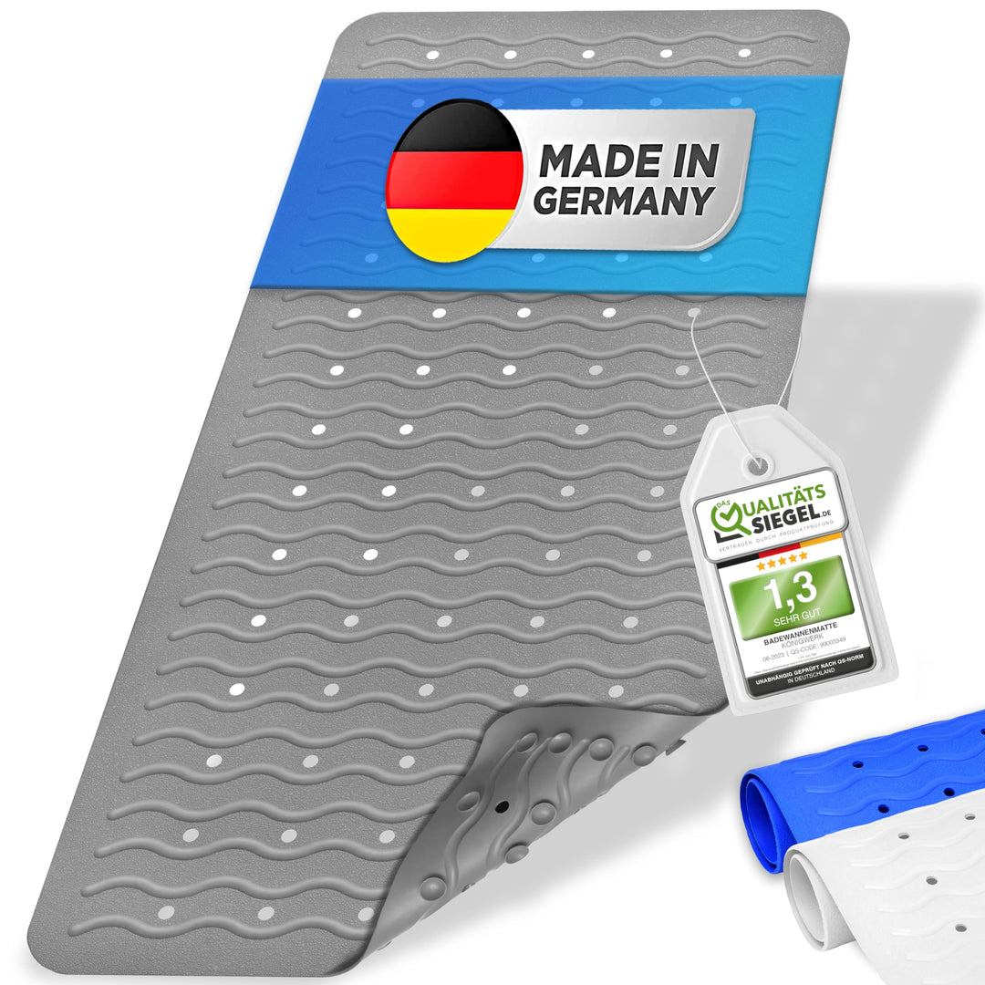 Königwerk Badewannenmatte rutschfest - 100% BPA frei [80x38cm] | Ohne PVC | Für puren Badespass | Ba