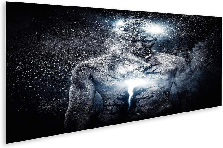 islandburner Bild auf Leinwand Mann Mit Konzeptioneller Spiritueller Körperkunst Bilder Wandbilder P