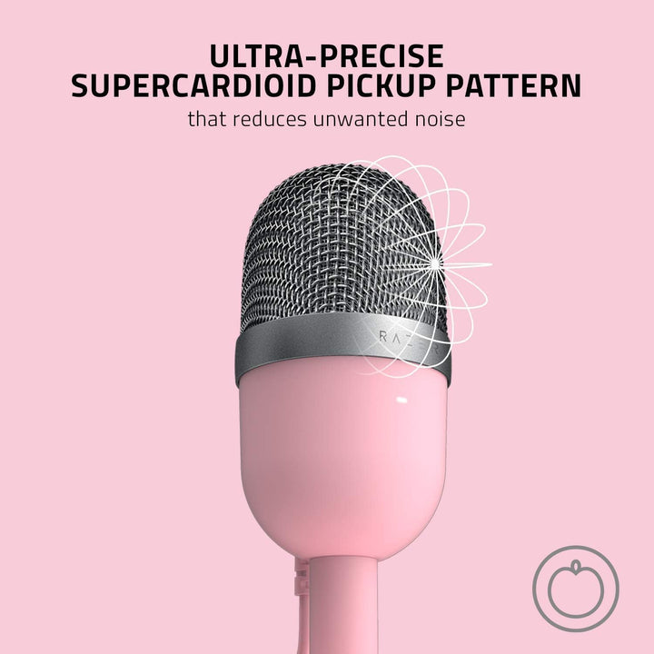 Razer Seiren Mini (Quartz) - USB Kondensator-Mikrofon für Streaming (Kompakt mit Supernieren-Richtch