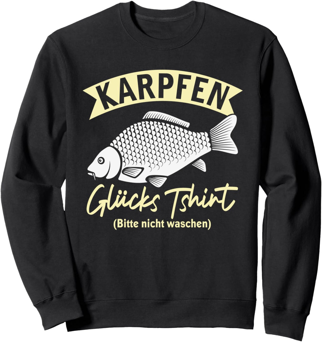 Karpfen Glücksshirt Fischen Karpfen Hecht Mann Carp Fishing Sweatshirt