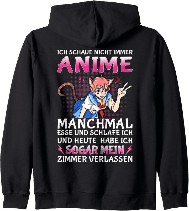 Funny Ich Schaue Nicht Immer Anime Japanese Manga Cosplay Kapuzenjacke