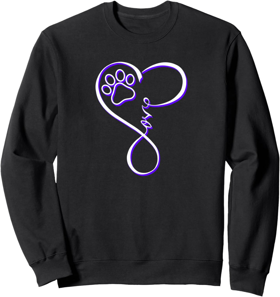Dog Paw Funny Pawprint Apparel Gift Love Dogs Lover Gift Sweatshirt