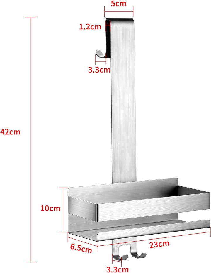 Cooeco Duschablage zum Hängen - Duschablage ohne bohren Edelstahl Duschkorb zum Hängen der Glas-Dusc
