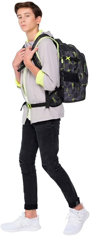 Satch Pack Schulrucksack - ergonomisch, 30 Liter, Organisationstalent - Off Road - Black