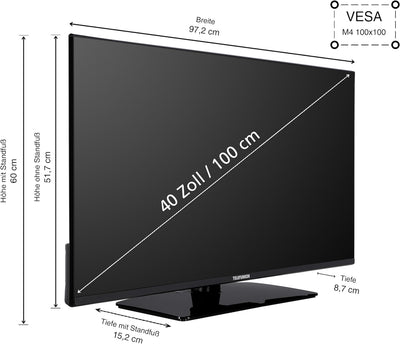 TELEFUNKEN XF40AN750M 40 Zoll Fernseher/Android Smart TV (Full HD, HDR, Triple-Tuner, Bluetooth) Ful