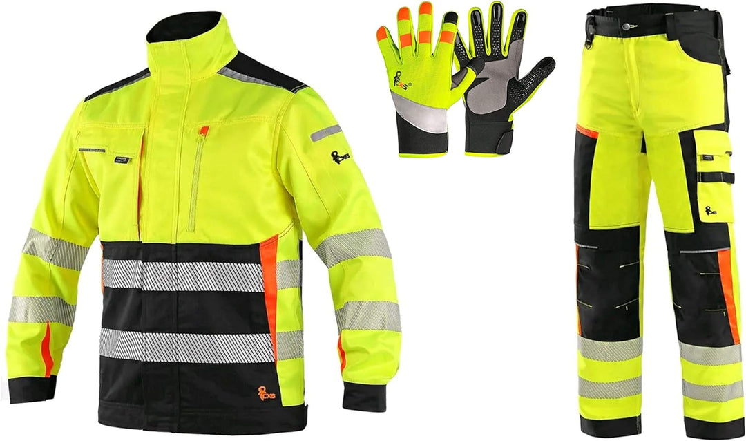 SAFETY Canis CXS Benson Arbeitsjacke Herren Cordura reflektierend Winddicht Warnjacke Monteurjacke B