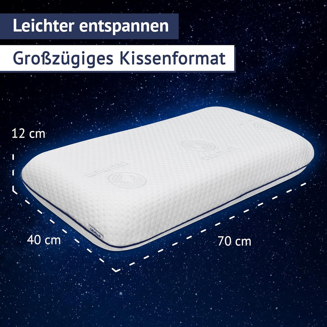 Ergonomisches Visco Nackenstützkissen für Seitenschläfer &amp; Rückenschläfer. Orthopädisches Nackenkiss