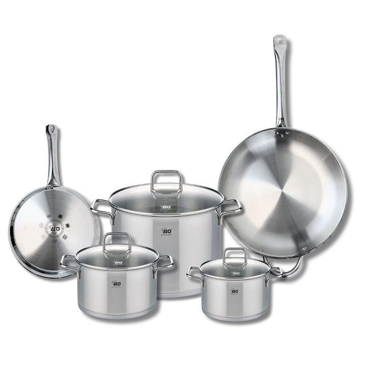 ELO 9507050 Kochgeschirr-Set, 5-teilig, 2 Bratpfannen 24 und 32 cm und 3 Kochtöpfe 16, 20 und 26 cm