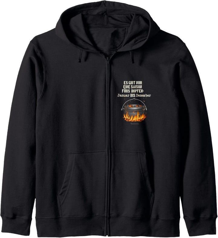 Dutch Oven Spruch Nur eine Saison fürs Dopfen Dutch Oven Kapuzenjacke