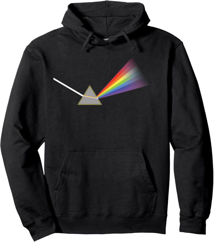 Prisma mit Regenbogenfarben und weissem Lichtstrahl Design Pullover Hoodie