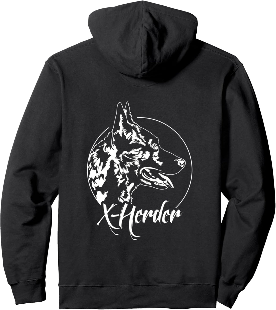 X Herder Portrait Holländischer Schäferhund Hundeportrait Pullover Hoodie