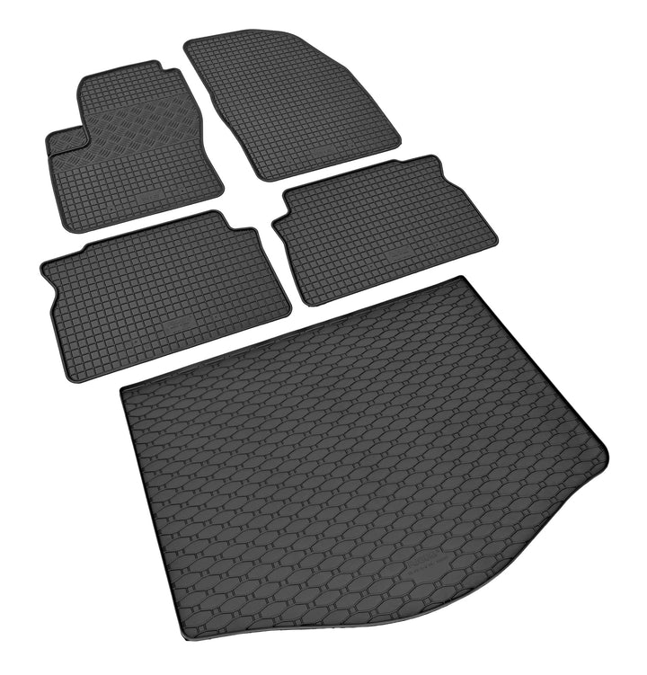 Stylisches Gummi- und Kofferraumwanne Set geeignet für Ford C-MAX 2004-2011 - Schützen und Aufwerten