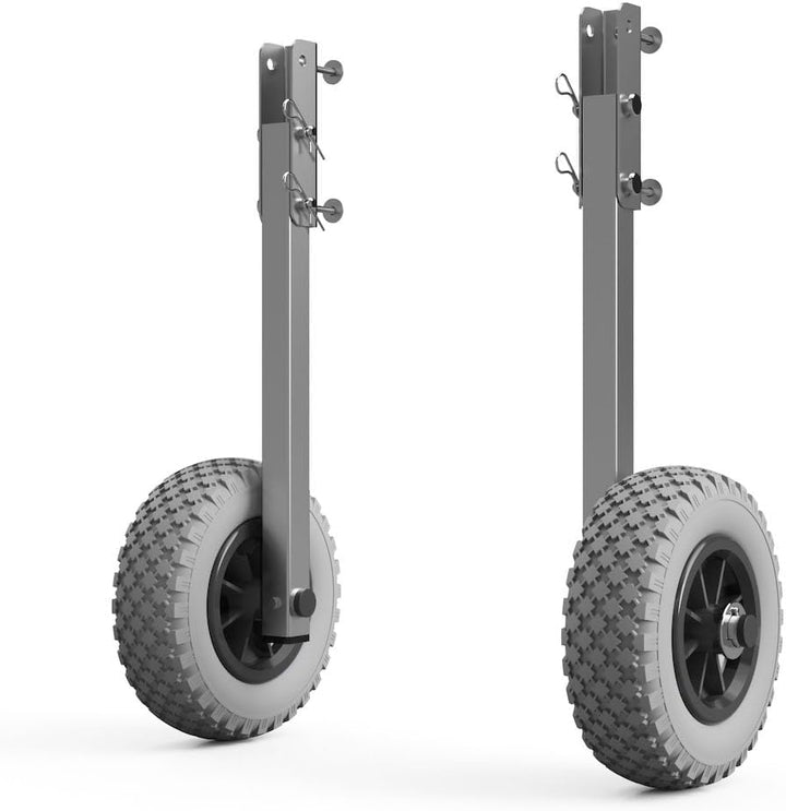 SUPROD Heckräder Slipräder Schlauchbooträder Transporträder klappbar Edelstahl ET200 grau/schwarz, g