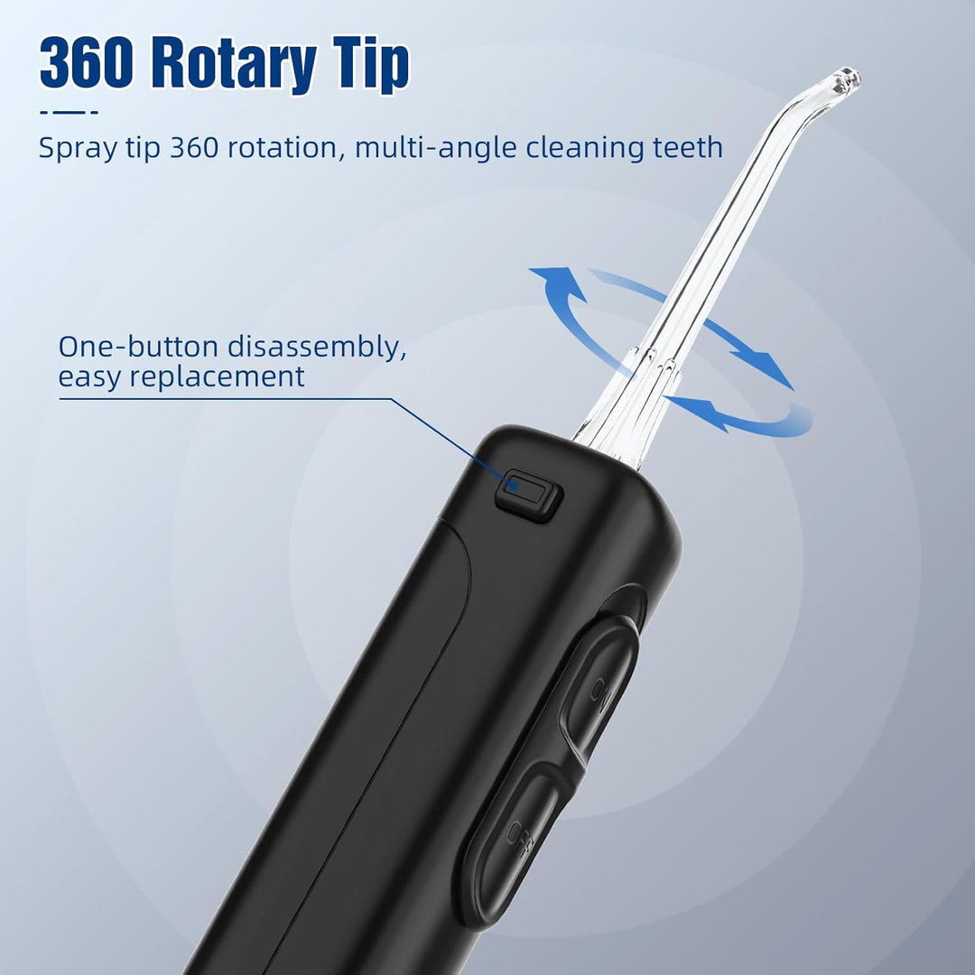 Sawgmore Munddusche, Elektrische Zahnzwischenraumreiniger mit 10 Einstellbaren Druckstufen, 600ml Fa