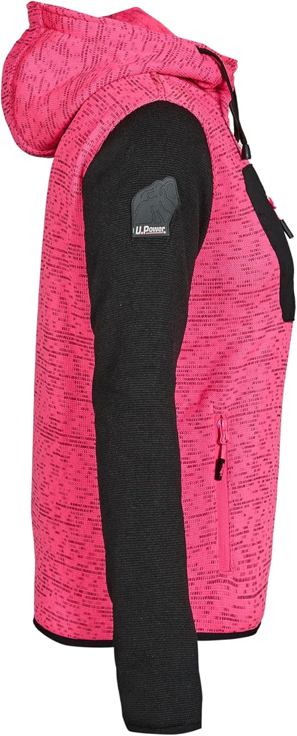 U-Power Rainbow, Sweatshirt mit durchgehendem Reissverschluss, mit grossen Taschen, weichem Fleece,