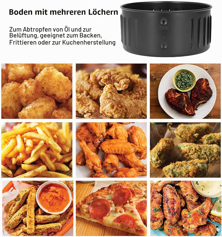 2.6L Air Fryer Ersatz Korb, Universal Antihaft Beschichtung Air Fryer Korb mit Abtropffunktion, Abtr