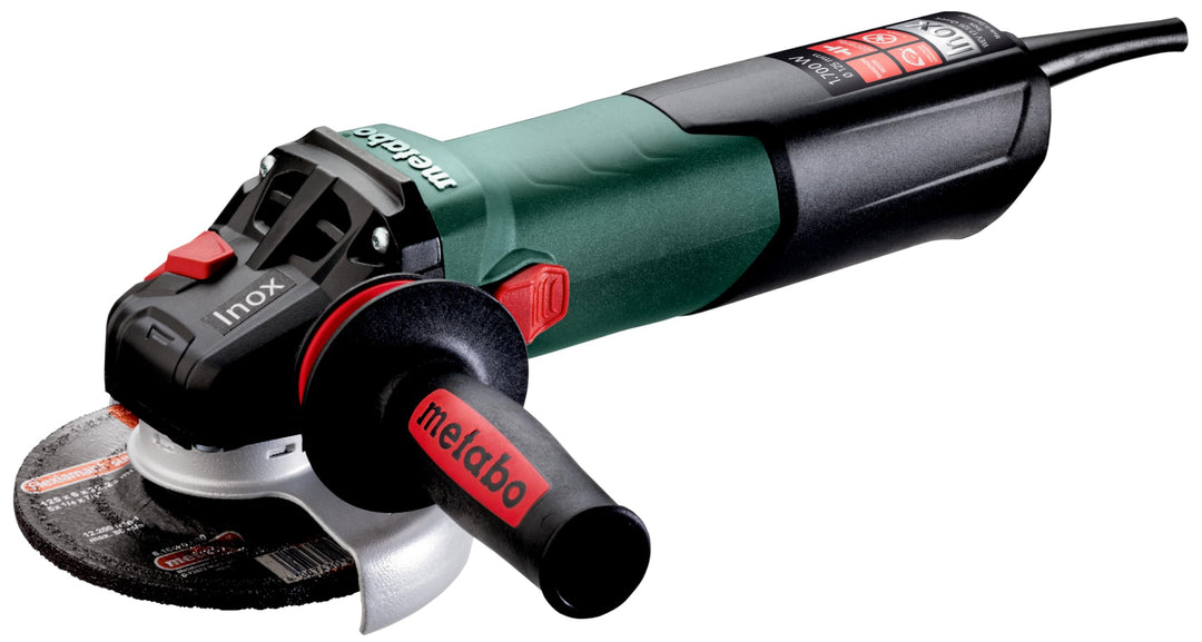 metabo Winkelschleifer WEV 17-125 Quick Inox - 1700 W, 125 mm - Drehzahlregelung, Schnellspannmutter