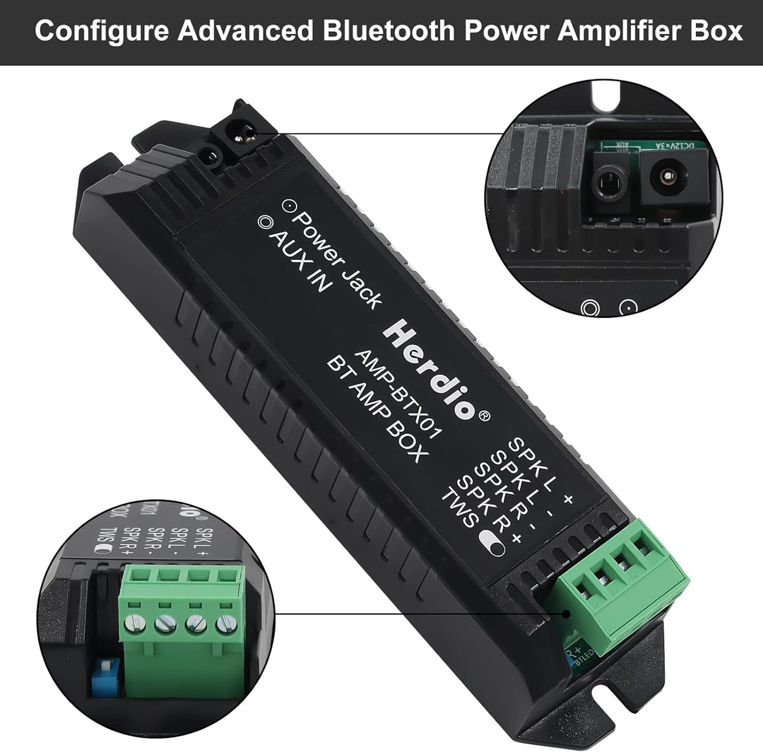Herdio 5,25 Zoll Deckenlautsprecher, 300 Watt Kompatibel mit Bluetooth Einbaulautsprecher, Unterputz