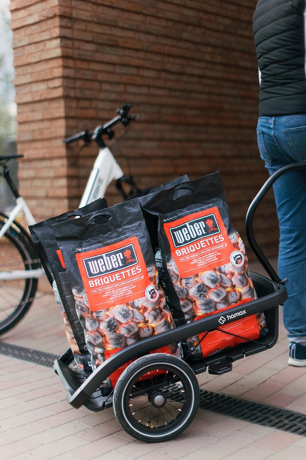 Hamax - Venture Cargo-Anhänger – max. Belastung 60 kg – Zubehör: Haken, Sandow, Bezug – kompaktes De