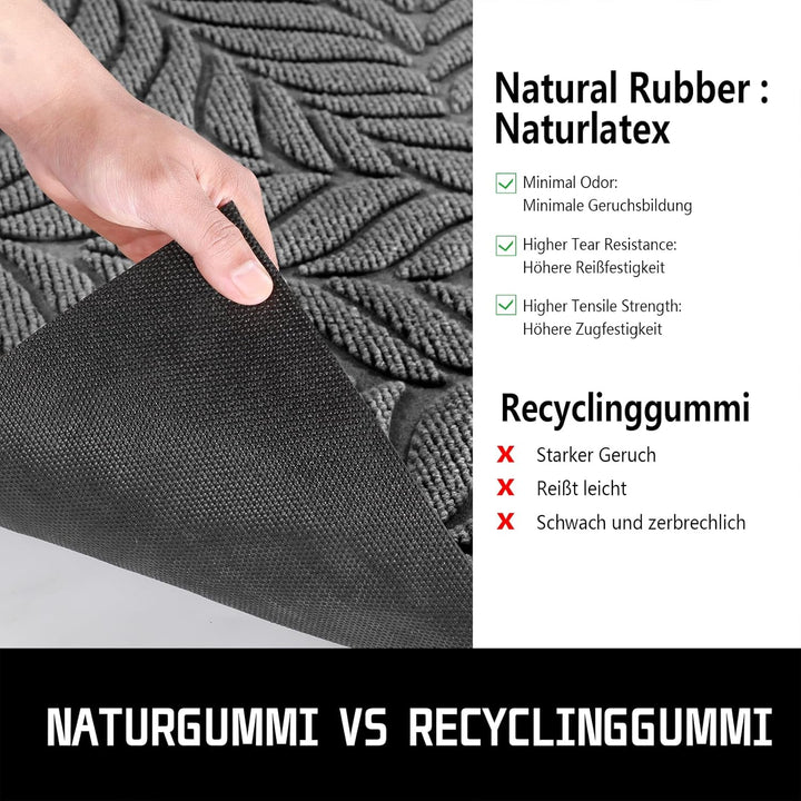 Yimobra Schmutzfangmatte waschbar, 75 x 43 cm, rutschfeste Sauberlaufmatte für draussen – Premium Fu