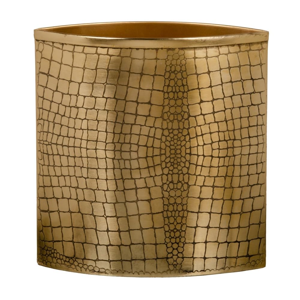Goldene Vase, Metall, 24 x 9 x 24 cm