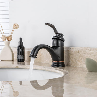 BOAOTX Wasserhahn Bad Schwarz Retro, Waschtischarmatur Antik, Armatur Waschbecken Nostalgie, Badarma